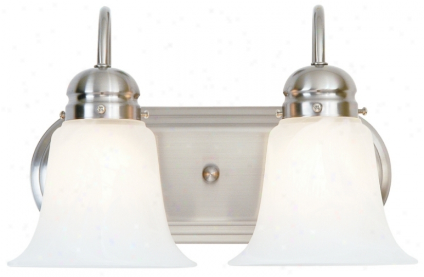 Satin Nickwl 14" Wide Bzthroom Light Fixture (61597-87743)