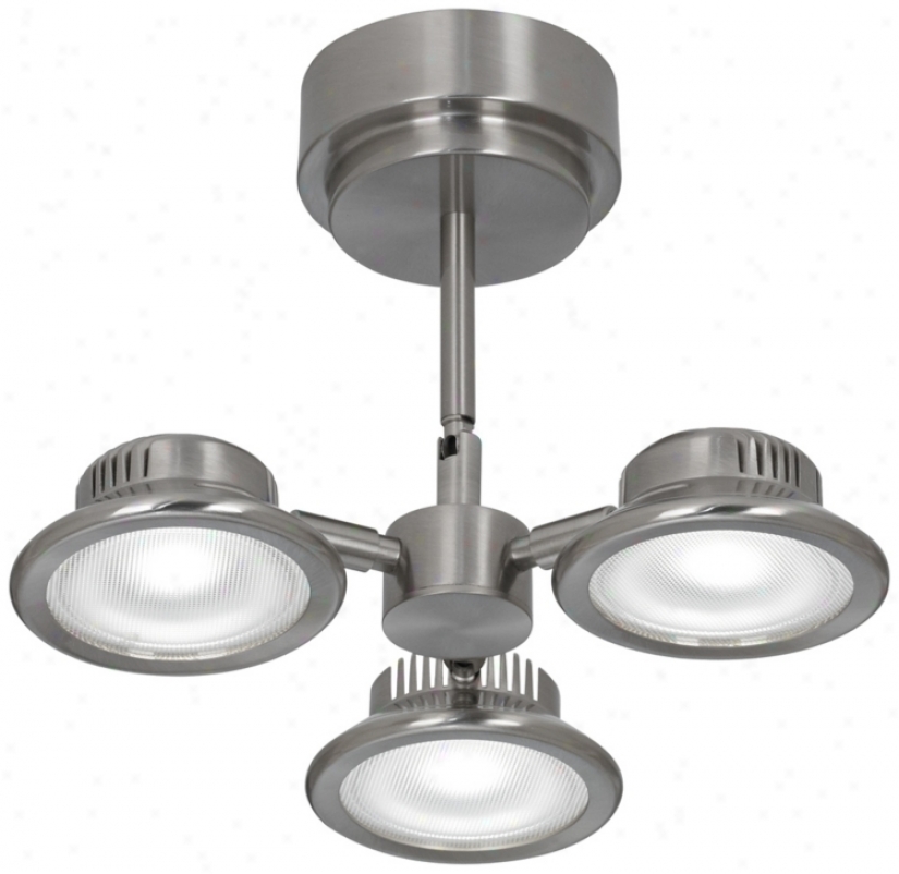 Satin Nickel 3-head Led Ceeiling Light Fixgure (u1156)