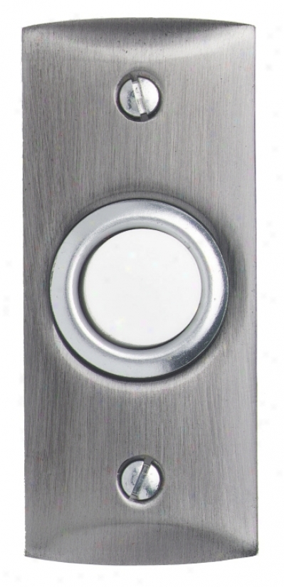 Satin Nickel Round Lighted Doorbell Button (k6263)