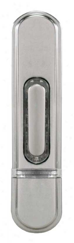 Satin Nickel Surface Mount Lighted Wireless Doorbell Button (k6434)