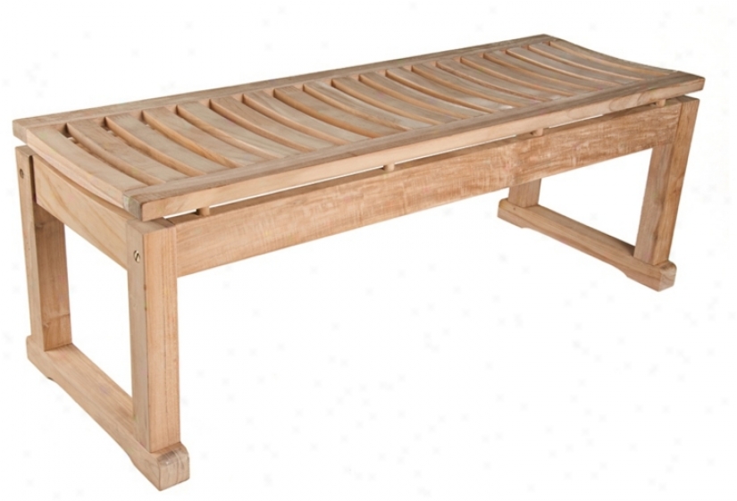 Savannah Backless 4-foot Wide Teak Wood  Outdoor Bench (u1298)