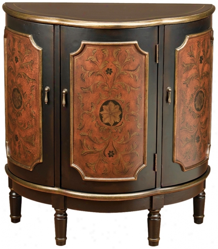 Scalloped Half-round Cabinet (j3059)