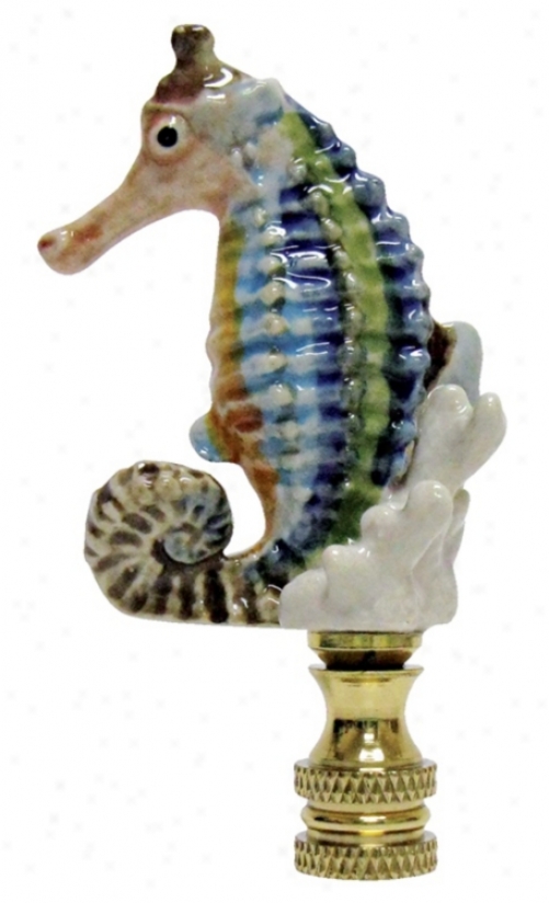 Sea Horse Porcelain Finial (40466)
