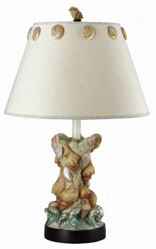 Seashell And Waves Themed Table Lamp (62205)