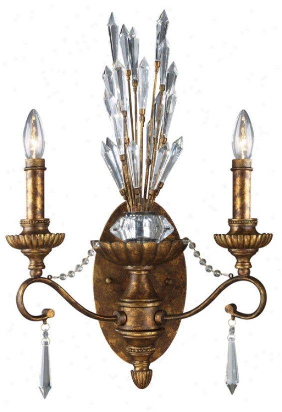 Segovia Collection Spanish Brass 22" High 2-light Sconce (k0852)