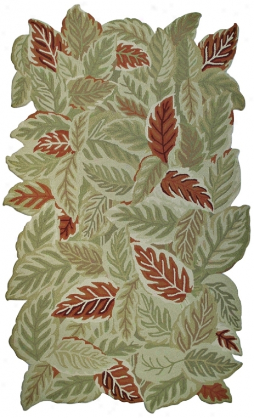 September Leaves Indoor Outdoor 8'x 11' Rug (k0116)