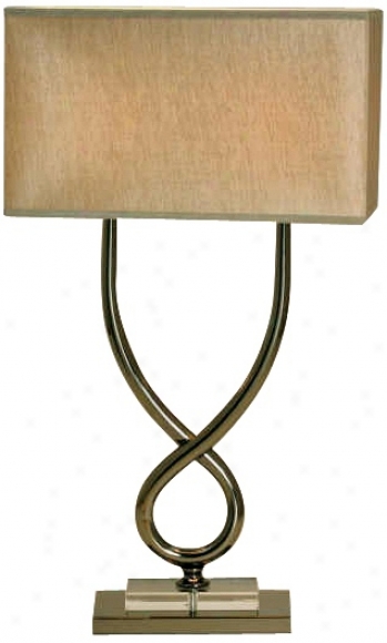 Serpentine Twist Black Chrome Table Lamp (m5434)