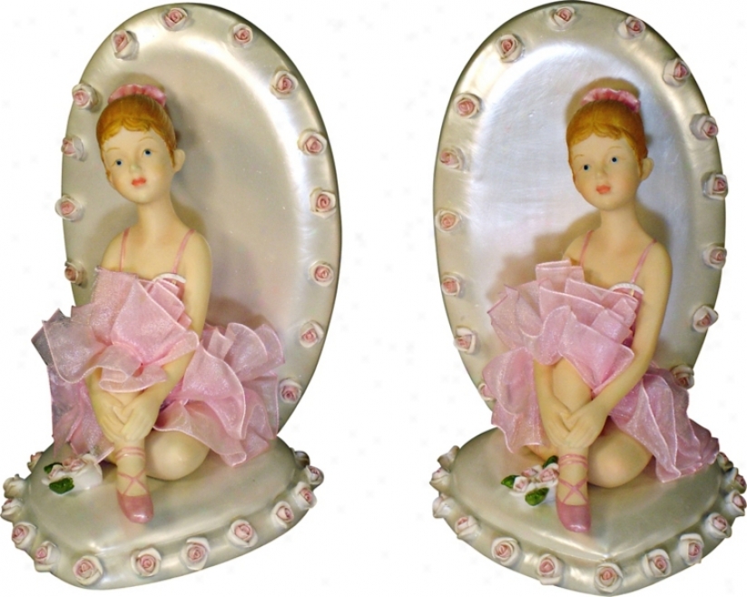 Value Of 2 Ballerina Bookends (f3934)