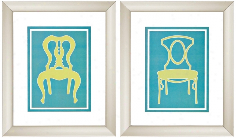Set Of 2 Chair I And Ii Framed Wall Art (k2686)