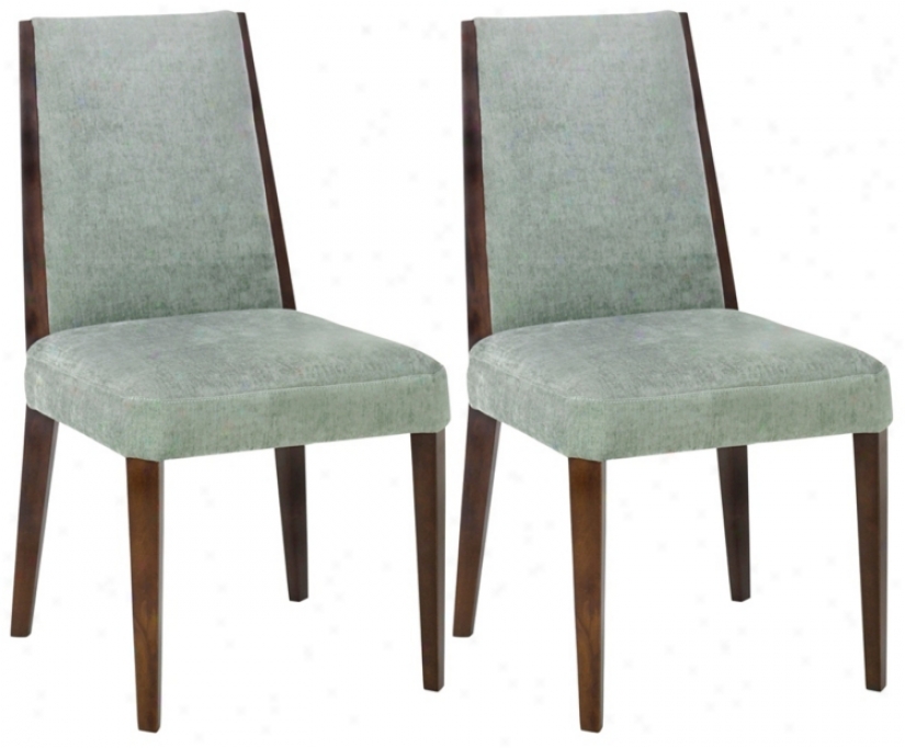 Set Of 2 Neo Collection Lagoon Side Chairs (t4120)