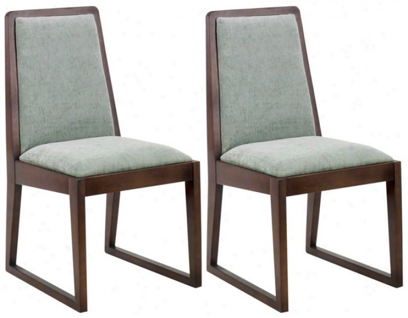 Prescribe Of 2 Oblique Collection Lagoon Side Chairs (t4O88)