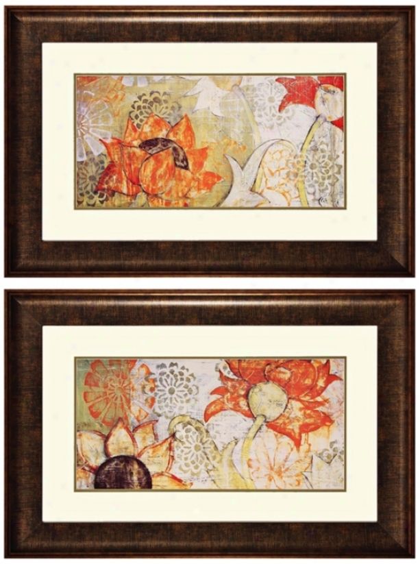 Set Of 2 Thai Spice I And Ii Frames Wall Art (k2711)