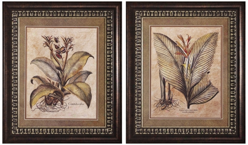 Set Of 2 Valencia I And Ii Framed Prints Wall Art (k2726)