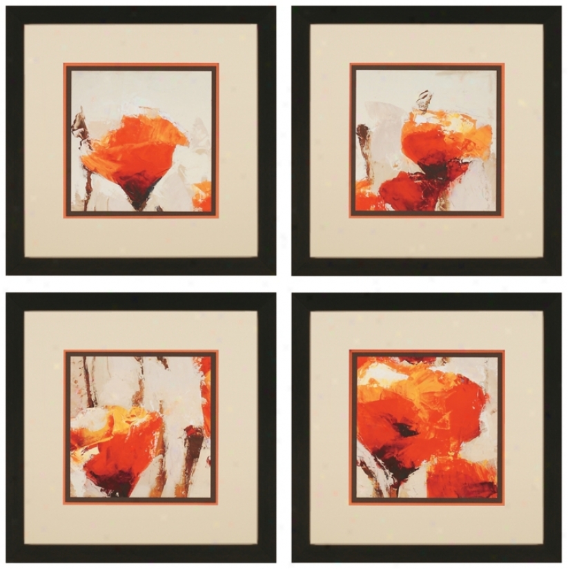 Set Of 4 In Sync Prints Wall Art (n8157)