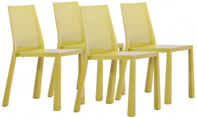 Put Of 4 Zuo Popsicle Unripe Outdoor Dining Chairs (t7503)