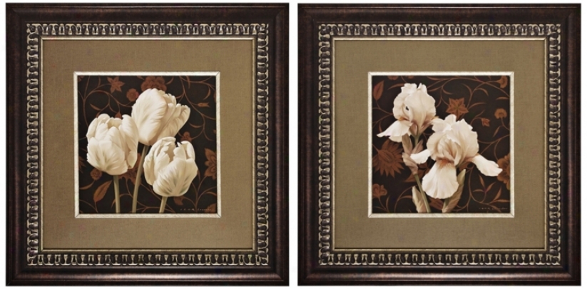 Set Of Two Elegante Ii & Iii Framed Wall Art (k2742)