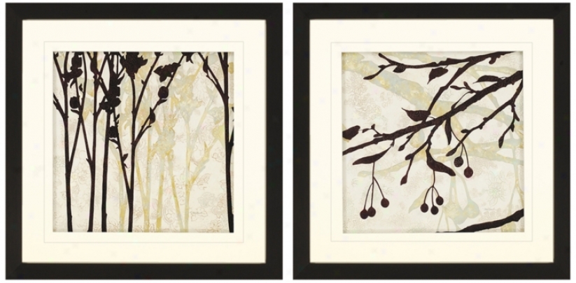 Set Of Two Essential Elementss Ii Framed Wall Art (n7948)