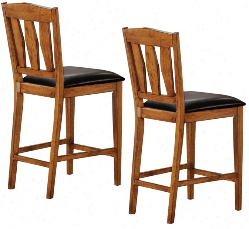 Set Of Two Harbine Collection Counter Height Dining Chairs (p3914)