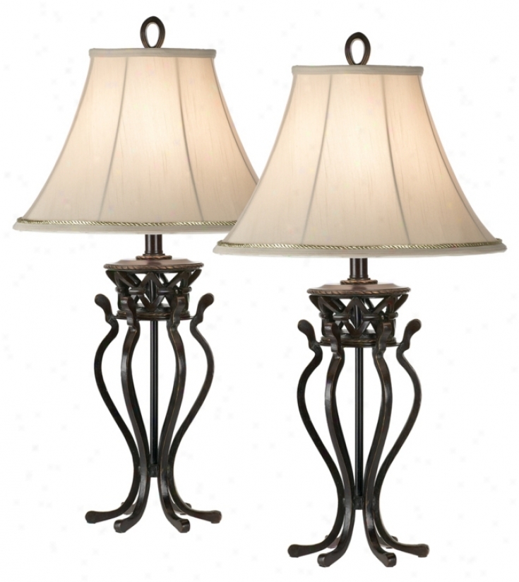 Set Of Two Katny Ireland Helsinki Palace Table Lamps (01112)