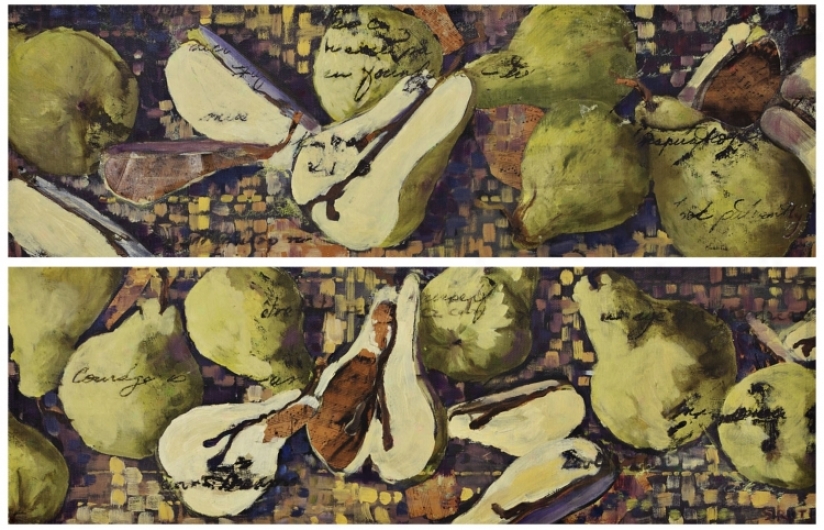 Set Of Two Sparkling Pear I & Ii Framed Wall Art (k2755)