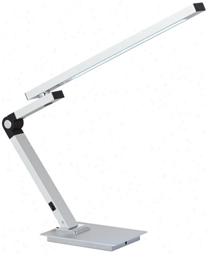 Silver Aluminum Adjustable Led Desk Lamp (v2859)