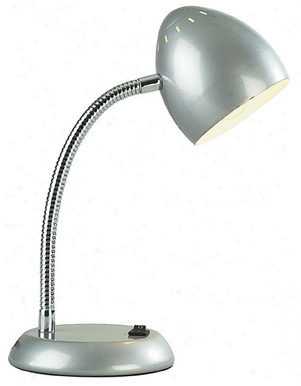 Silver Gooseneck Mihi Desk Lamp (41450)