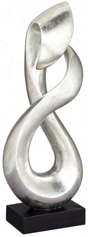 Soft and clear  Leaf Open Infinity Sculpture (v2690)