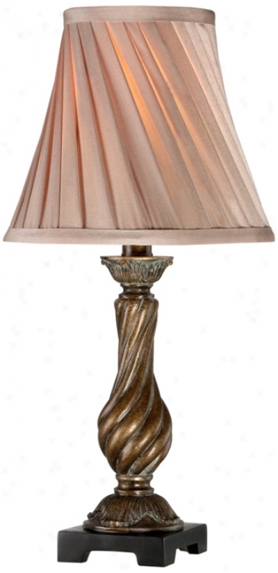 Silver Leaf Swirl Accejt Lamp (u5241)