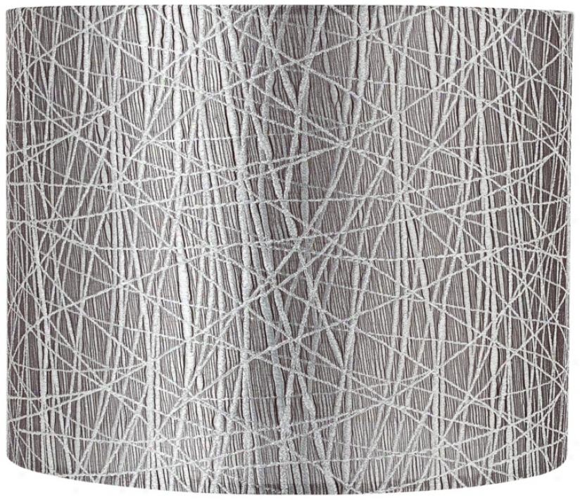 Silver Lines Lamp Shade 14x14x11 (spider) (v4688)
