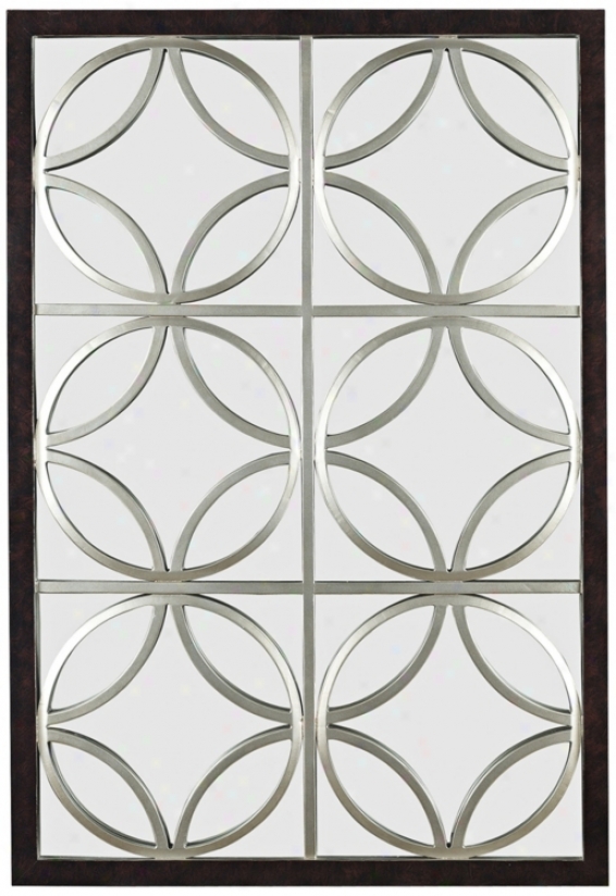Silver Trellis 39" Abstruse Wall Mirror (t5029)