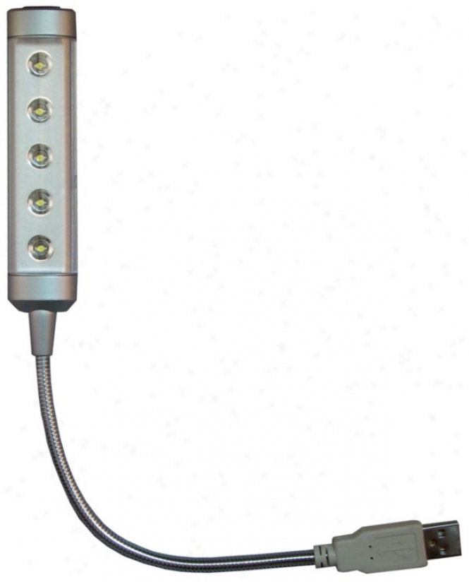 Silver Usb Powered Led Computer Light (n4818)