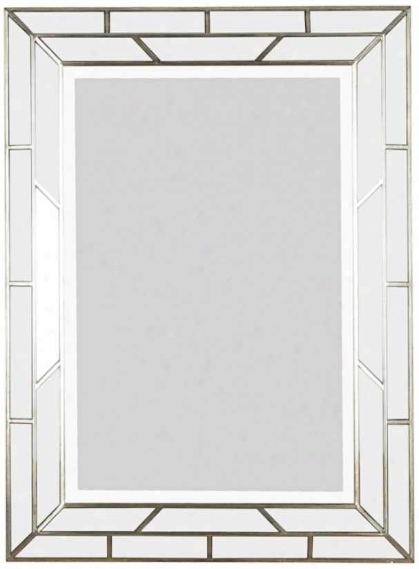 Silver Web 38" High Wall Mirror (t5028)