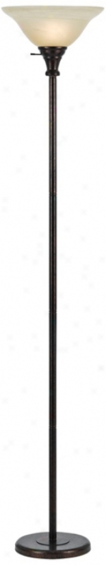 Skyler Rust Torchiere Floor Lamp (w1868)