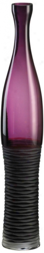 Small Amethyst Glass Bottle Vase (u8183)