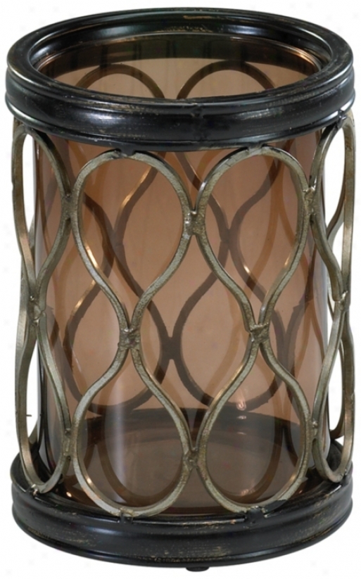 Small Gold Mesh Candleholder (r0279)