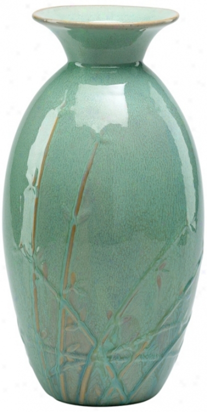 Small Vivian Alice Blue Ceramic Vase (v1499)
