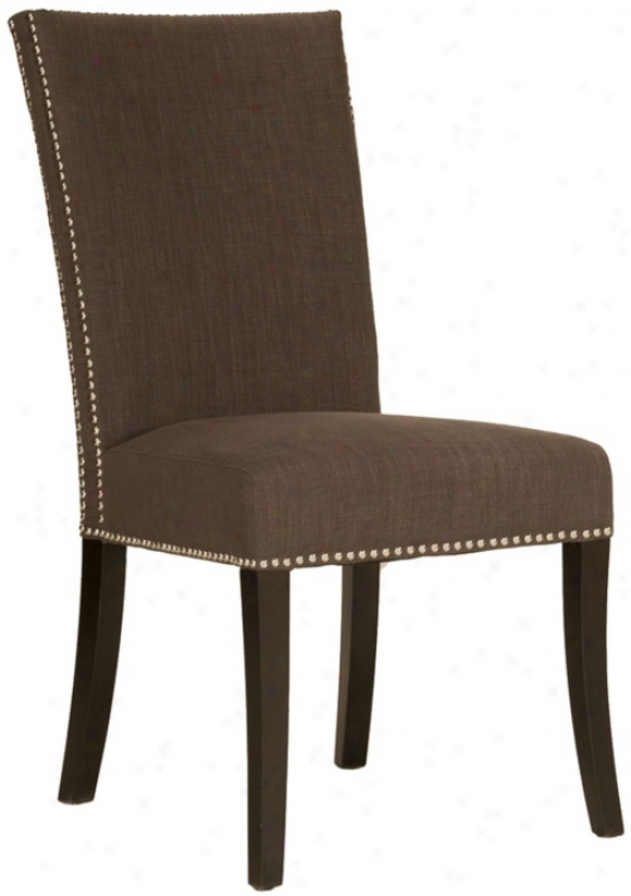 Soho Sepia Fabric With Claw Heads Armless Dining Chair (t7305)