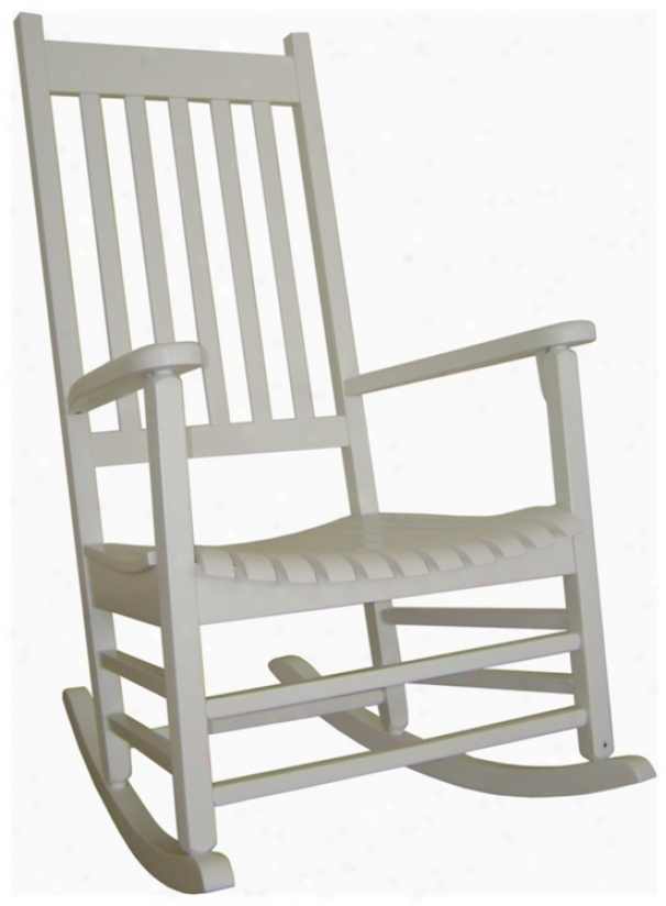 Solid Wood White Porch Rocker Chair (t4765)