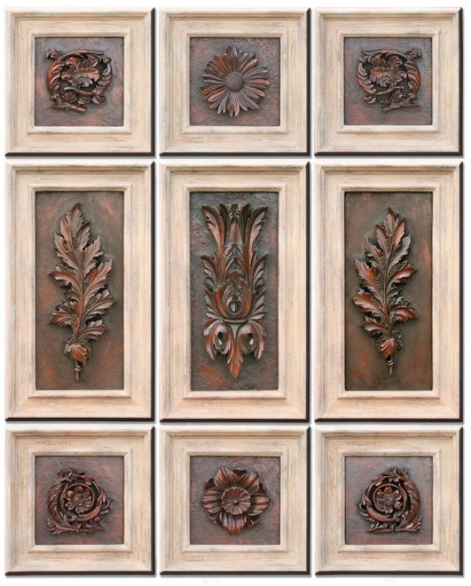 Sonoma Garden Series Set Of 9 Wall Art Panels (m0491)