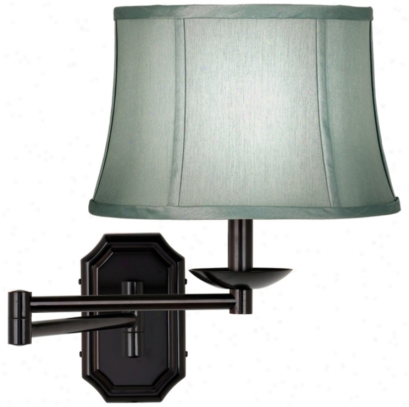 Spa Blue Ancient rarity Bronze Plug-in Swing Arm Wall Lamp Base (06063-51755)