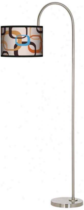 Spicy Sqaure Scramble Arc Tempo Giclee Floor Lamp (m3882-n0386)