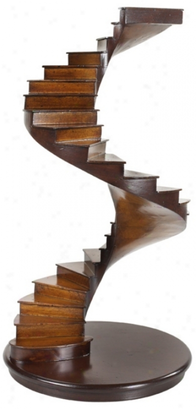 Spiral Stairs Wood Decor Accent (k2443)