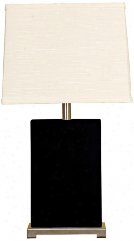 Splaash Collection Black Ceramic Rectangular Table Lamp (p3700)