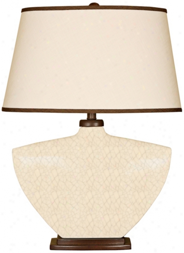 Splash Collection Crackle Curved Ceramic Table Lamp (p3869)