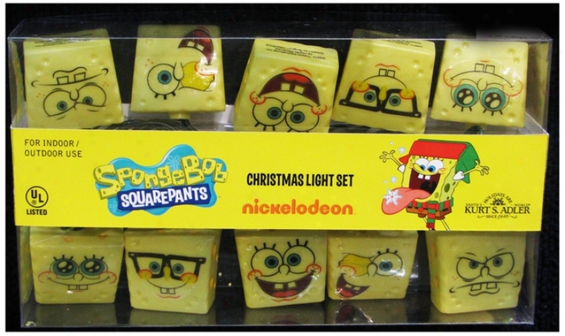 Spongebob Squarepants 10-light String Of Party Lights (n6585)