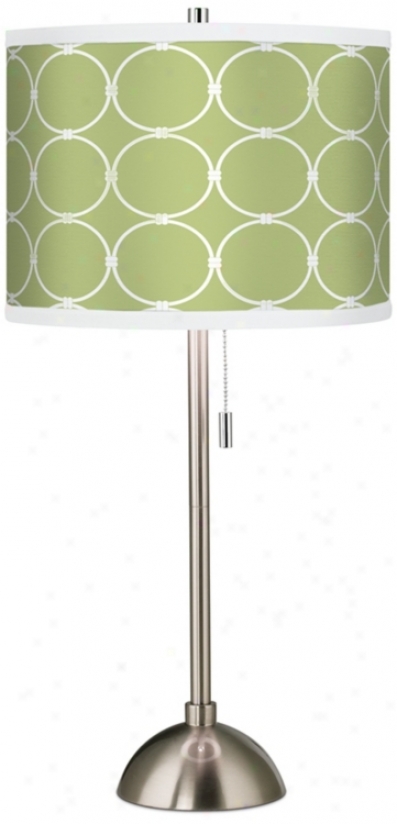 Sprnig Interlace Giclee Brushed Steel Table Lamp (60757-h5303)