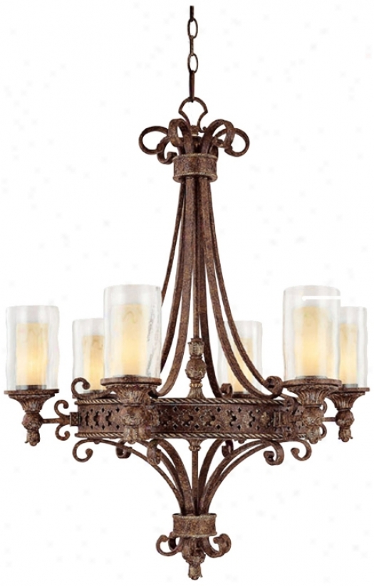 Squire Accumulation Crusted Umber Finish 6-light Chandelier (t3290)