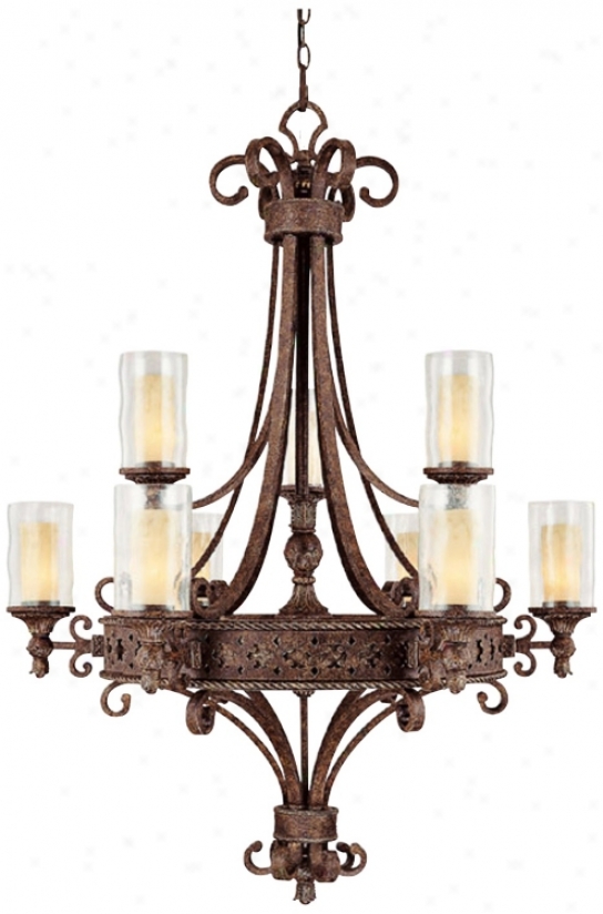 Attend Collection Crusted Umber Finish 9-light Chandelier (t3294)