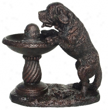 St. Bernard Antique Bronze Fountain (h5565)