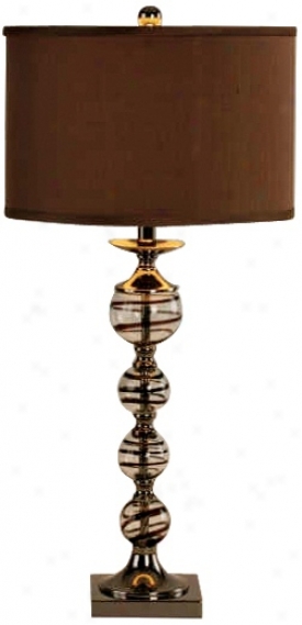 Staacked Swirled Glass Ball Table Lamp (m5433)